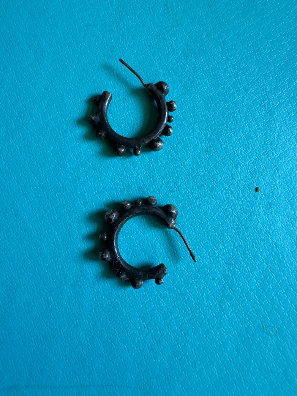 Vintage 70s Punk Brutalist Hoop Earrings